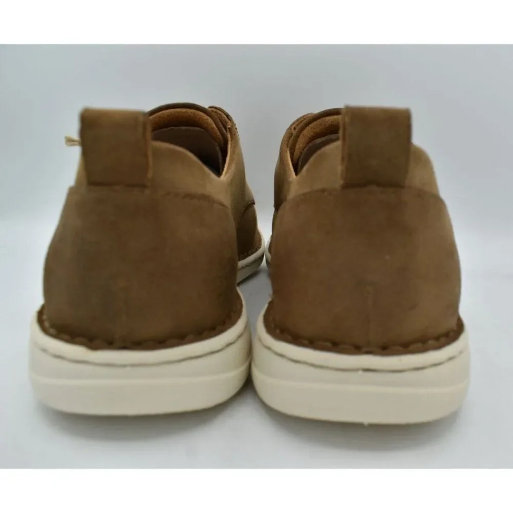 Born Mens Size 9.5 Todd Plain Toe Saddle Tan Distressed Suede Derby Casual Shoes